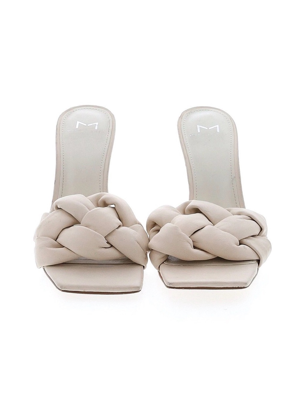 Marc Fisher Braided Slide Heels in off white